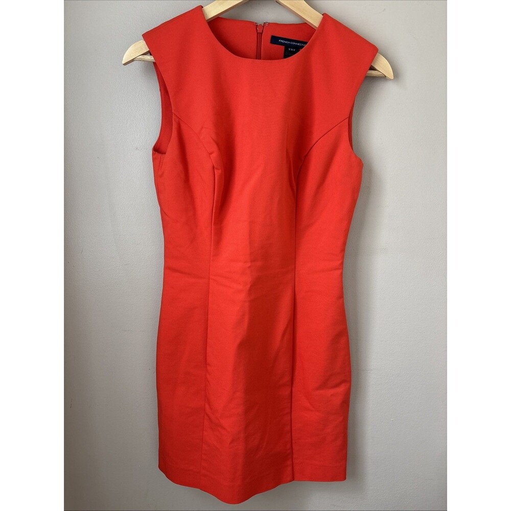 French Connection Dress Womens 6 Red A-Line Sleeveless